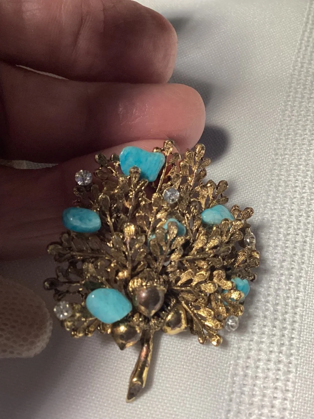 Turquoise vintage pendant BRANCH DESIGN. MOMS COLLECTIONS